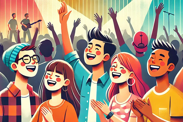 5 Motivos para Convidar um Amigo para ir a um Evento Gospel (Imagem feita pelo ChatGPT)