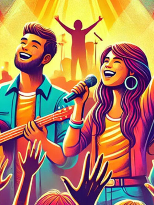 5 Motivos para Convidar um Amigo para ir a um Evento Gospel (Imagem feita pelo ChatGPT)